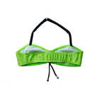 Kép 2/2 - Neon zöld bikini pálmalevél mintás bugyival