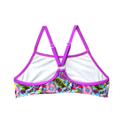 Kép 2/2 - Vidám színes mintás élénk lila bikini