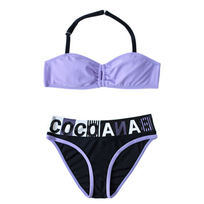 Halvány lila csőtopos bikini, Coco Bana feliratú bugyival