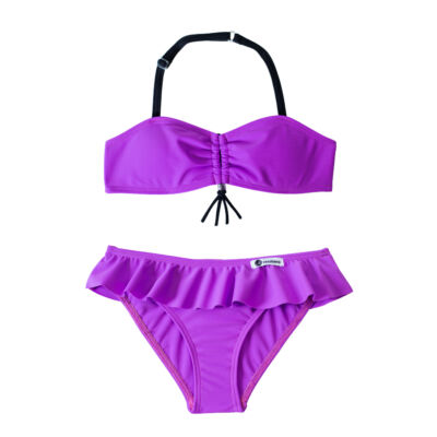 Egyszínű lila csőtopos bikini