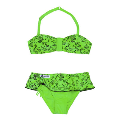 Neon zöld bálnás bikini